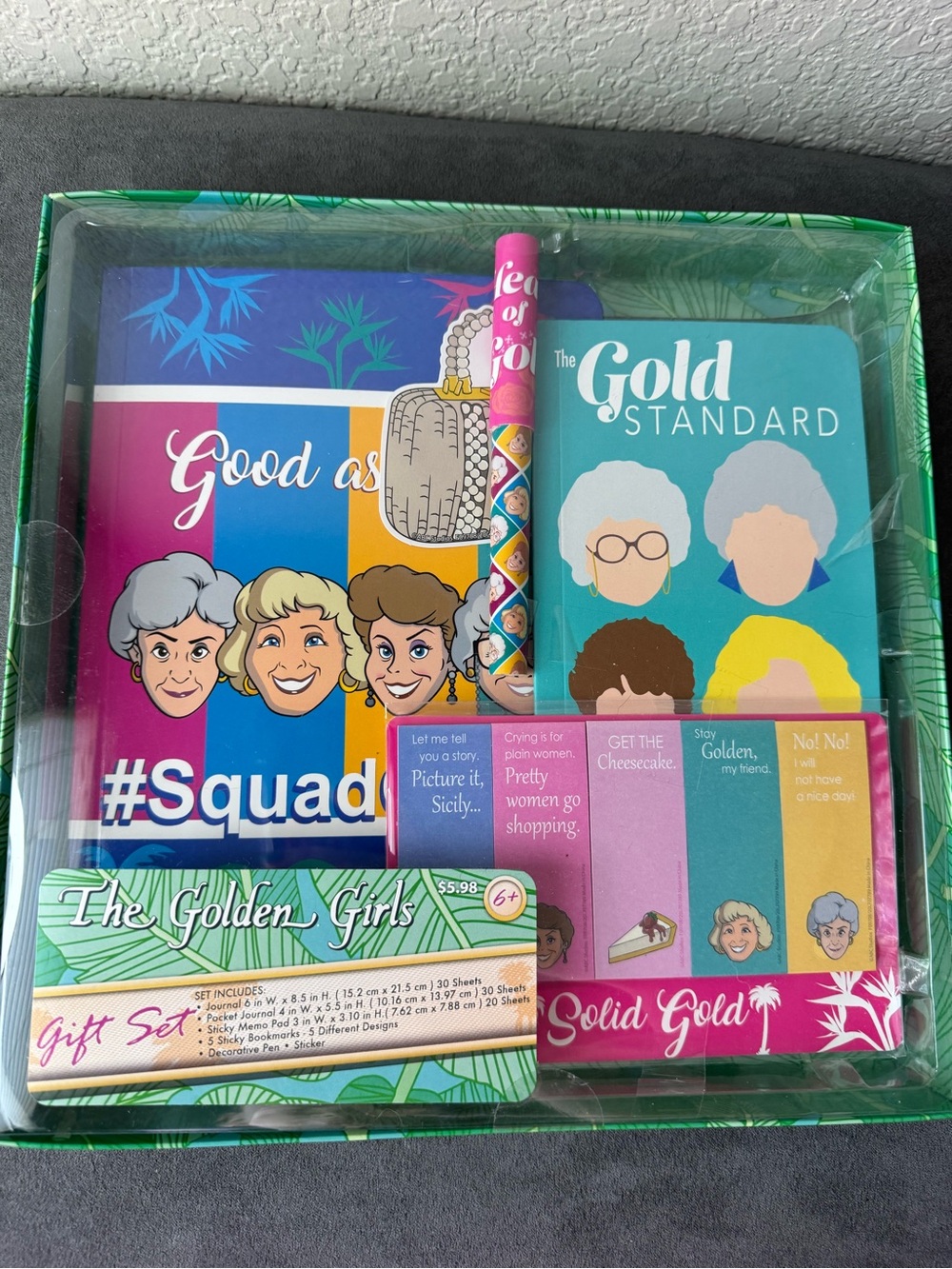 Golden Girls Stationery Gift Set Journal Memo Pad Pen Bookmarks NIP